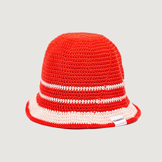 RED/WHITE BUCKET HAT