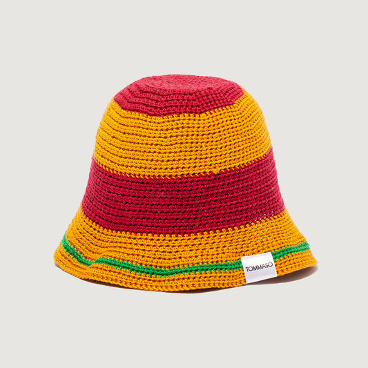 MULTI STRIPE BUCKET HAT